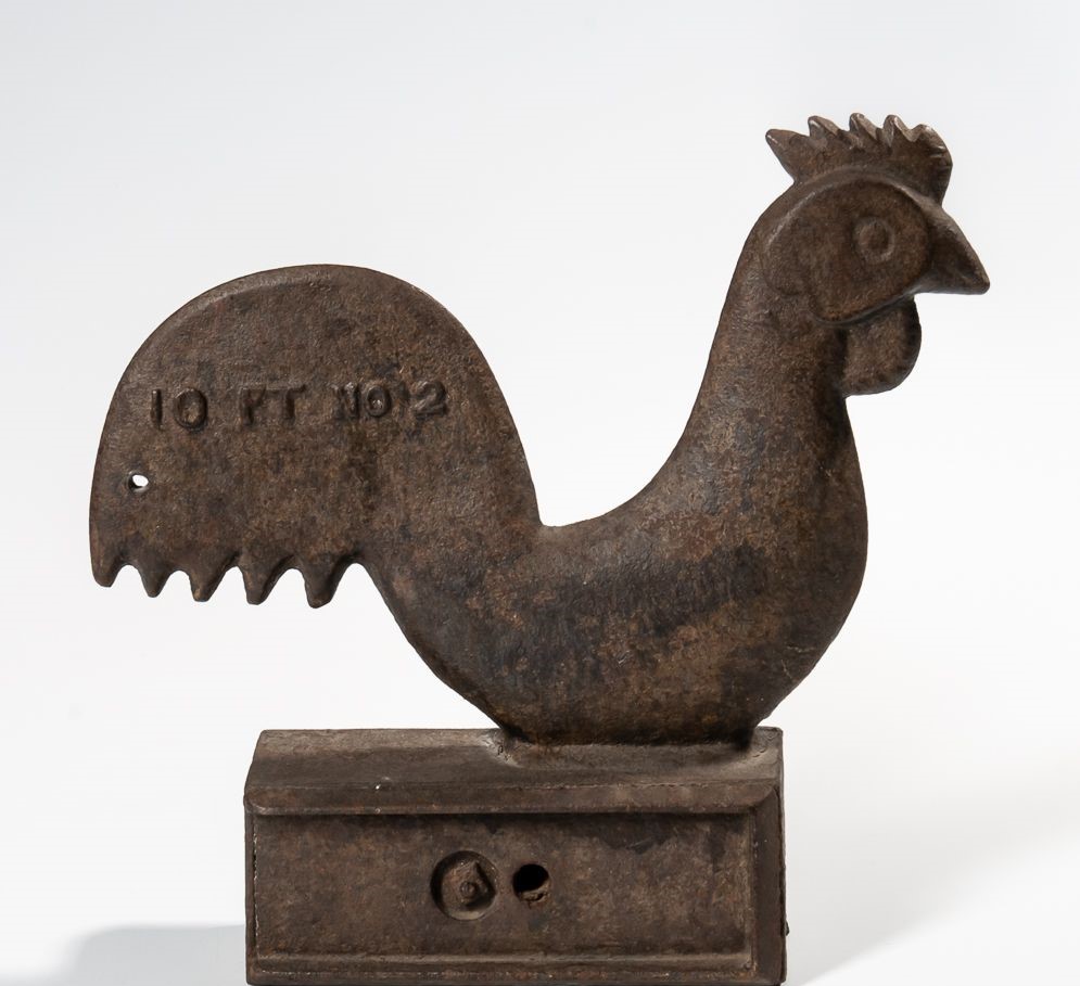 CAST IRON ROOSTER WINDMILL WEIGHT 